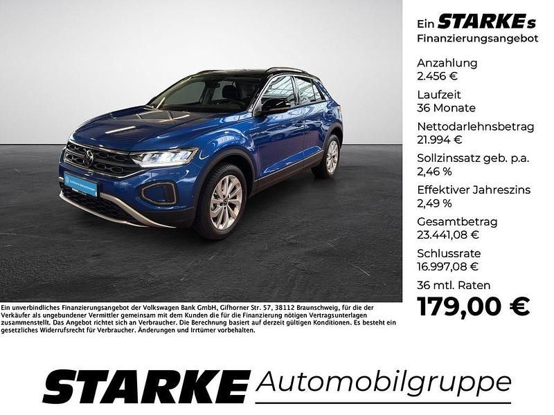 Blau Gebraucht 2025 VW T-Roc Life SUV | 24.450 € (Superpreis) - Bild 1/4
