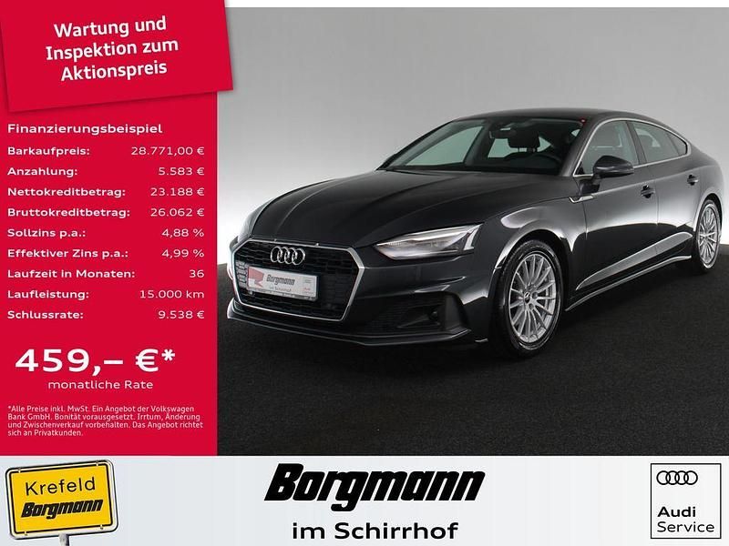Manhattangrau metallic (metallic) Gebraucht 2022 Audi A5 Sportback Business Kleinwagen | 28.771 € (Guter Preis) - Bild 1/4