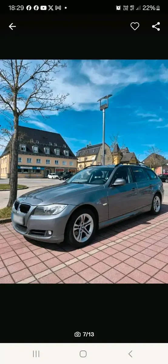 Gebraucht BMW 318 143 PS (105 kW) 2009 Grau Kombi