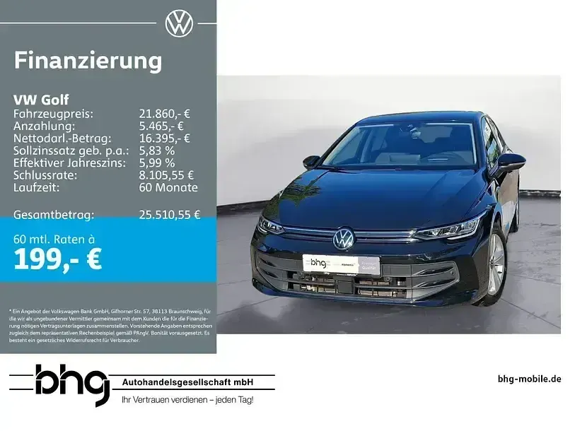 Gebraucht VW Golf VIII Life 116 PS (85 kW) 2025 Limousine