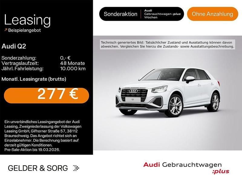 Gebraucht Audi Q2 S-Line 150 PS (110 kW) 2025 Gletscherweiß metallic SUV