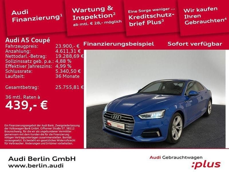 Individuallackierung, audi exclusive Gebraucht 2017 Audi A5 Sport Coupé | 23.900 € (Guter Preis) - Bild 1/3