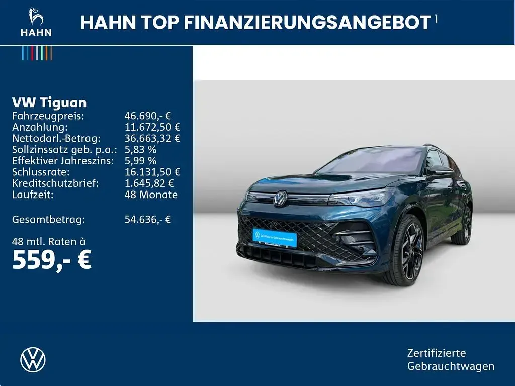 Gebraucht VW Tiguan Style 204 PS (150 kW) 2025 Blau SUV