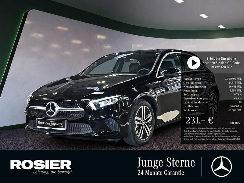 Schwarz / nachtschwarz Gebraucht 2022 Mercedes A180 Progressive Limousine | 23.440 € (Fairer Preis) - Bild 1/4