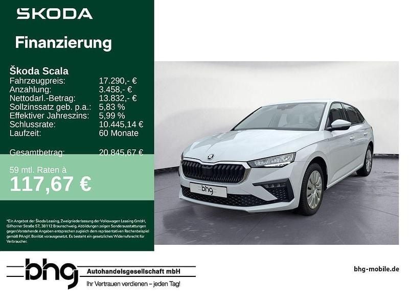 Gebraucht Skoda Scala Essence 95 PS (69 kW) 2025 Moonweiß perleffekt Kleinwagen