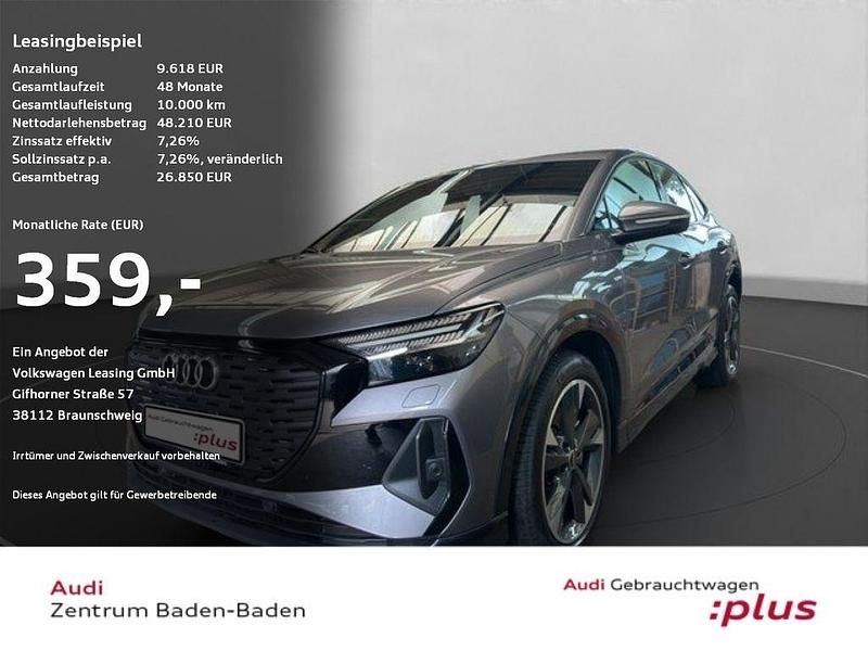 Taifungrau metallic Gebraucht 2023 Audi Q4 Sportback e-tron Ambiente SUV | 48.210 € - Bild 1/4