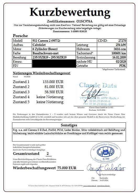 Gebraucht Porsche 997 345 PS (253 kW) 2009 Schwarz Cabrio