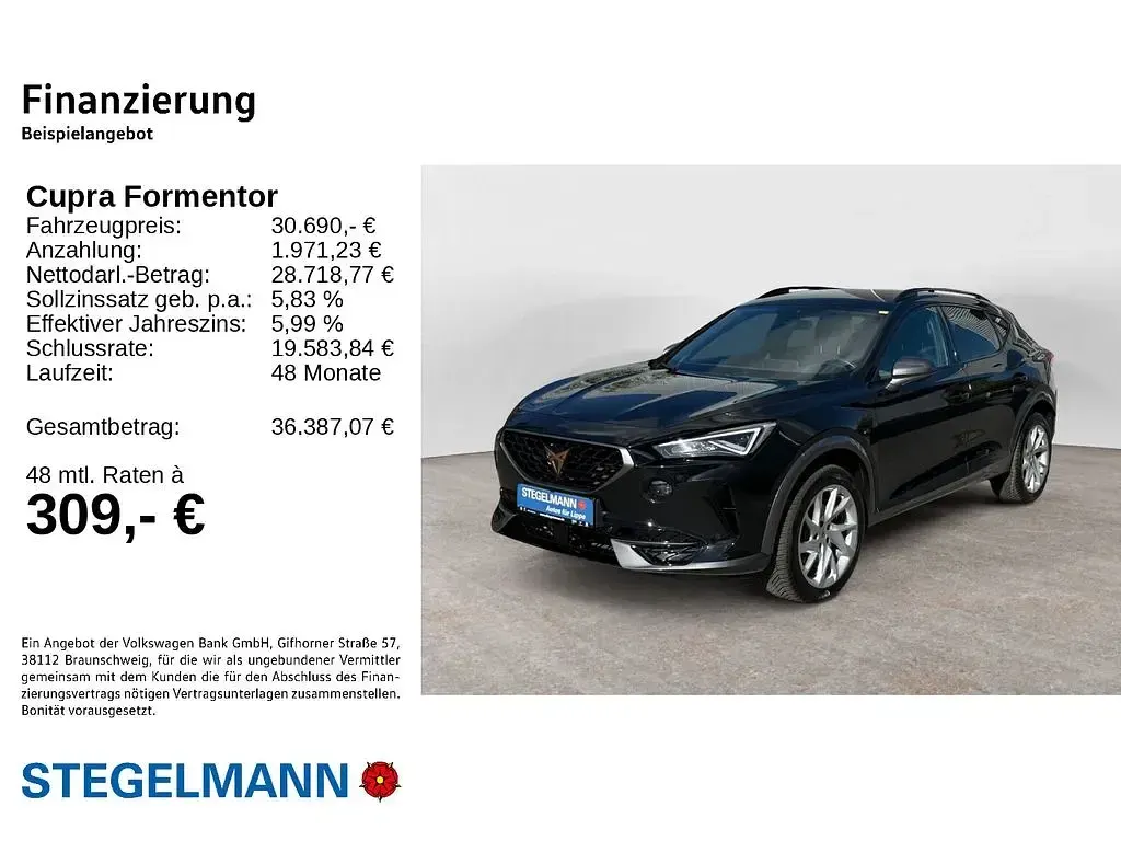Second-hand Cupra Formentor 150 CP (110 kW) 2024 Negru SUV