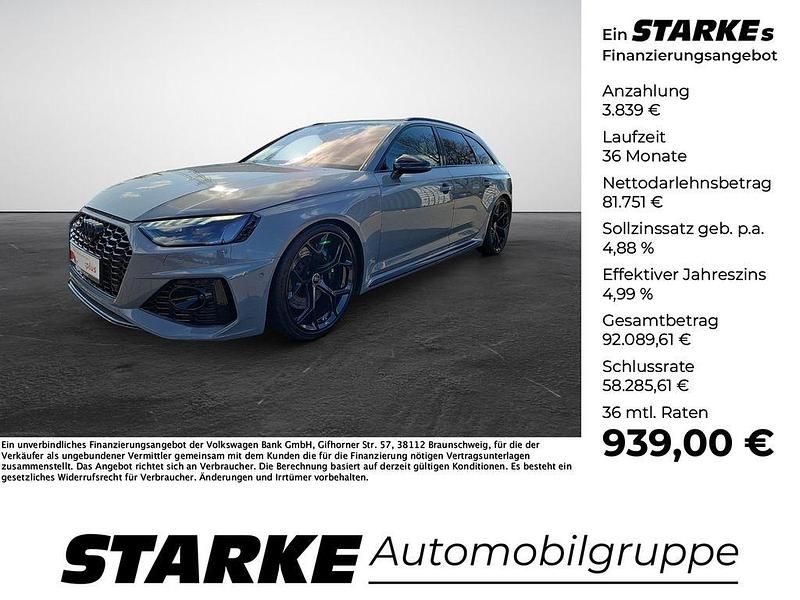 Grau (nardograu) Gebraucht 2024 Audi RS4 Competition Kombi | 85.590 € (Teuer) - Bild 1/4