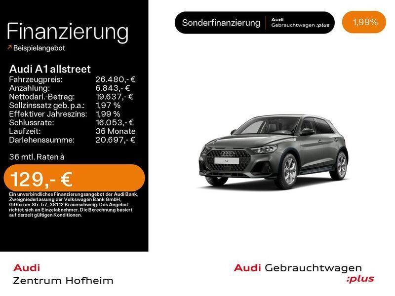 Chronosgrau metallic Gebraucht 2024 Audi A1 Ambiente Kleinwagen | 26.480 € (Fairer Preis) - Bild 1/3