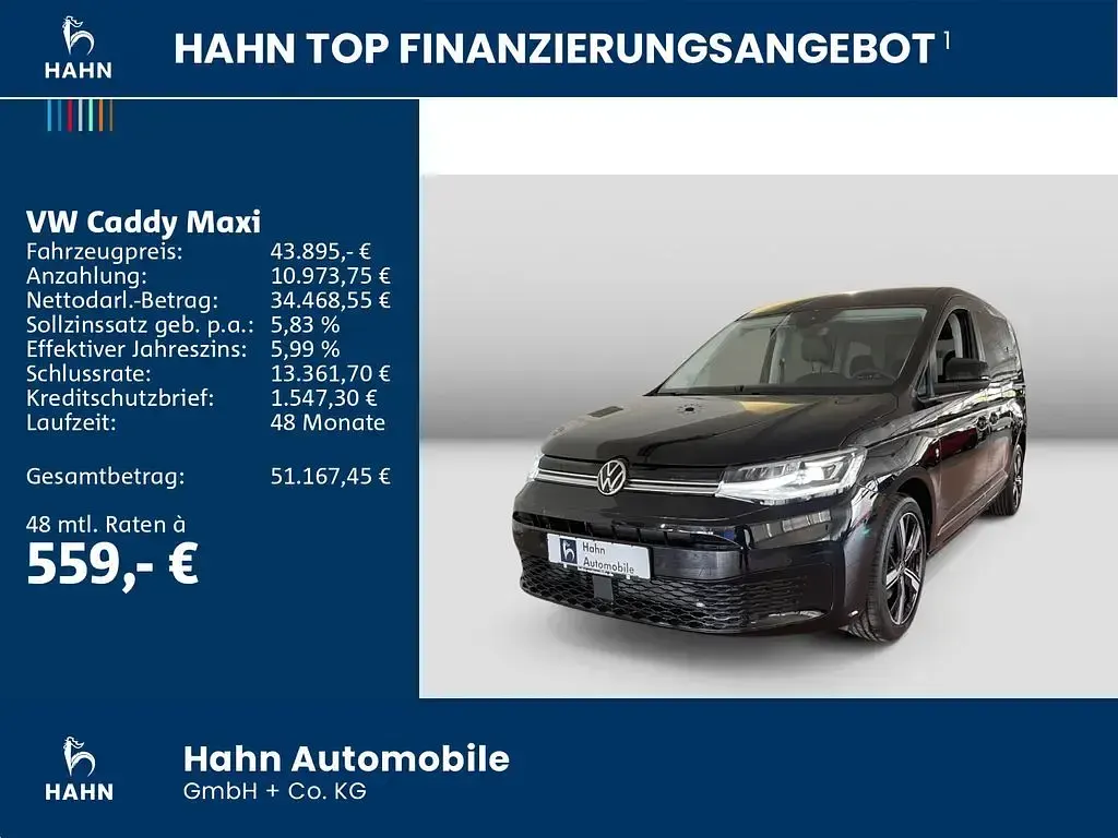 Gebraucht VW Caddy Maxi Style 122 PS (89 kW) 2025 Schwarz Van / Kleinbus
