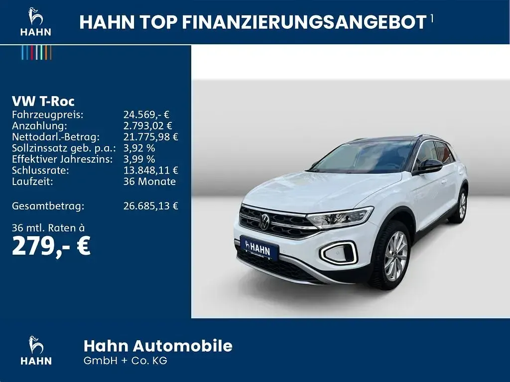 Gebraucht VW T-Roc Style 150 PS (110 kW) 2023 Pure white SUV