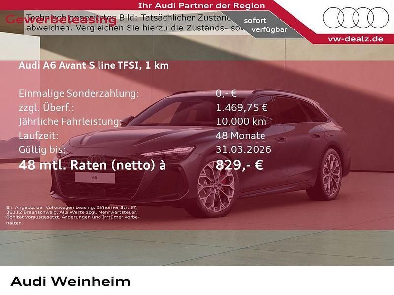 Neu Audi A6 Sport 367 PS (269 kW) 2025 Schwarz Kombi