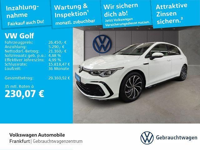 0q pure white Gebraucht 2022 VW Golf VIII R-line Limousine | 26.450 € (Superpreis) - Bild 1/4