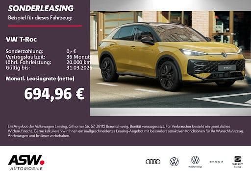 Neu VW T-Roc R-line 150 PS (110 kW) 2026 Gelb SUV