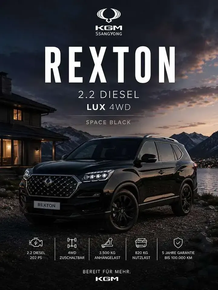 Neu KGM Rexton 201 PS (147 kW) 2026 Space black SUV