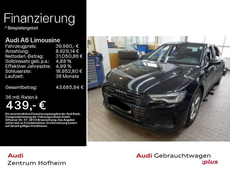 Mythosschwarz metallic Gebraucht 2021 Audi A6 Sport Limousine | 39.980 € (Fairer Preis) - Bild 1/4