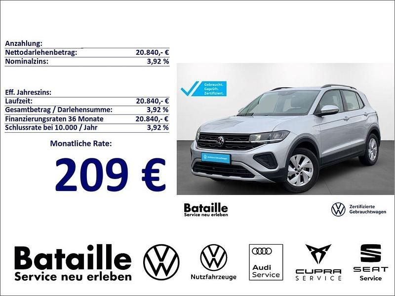 Silber Gebraucht 2024 VW T-Cross Life SUV | 20.840 € (Fairer Preis) - Bild 1/4