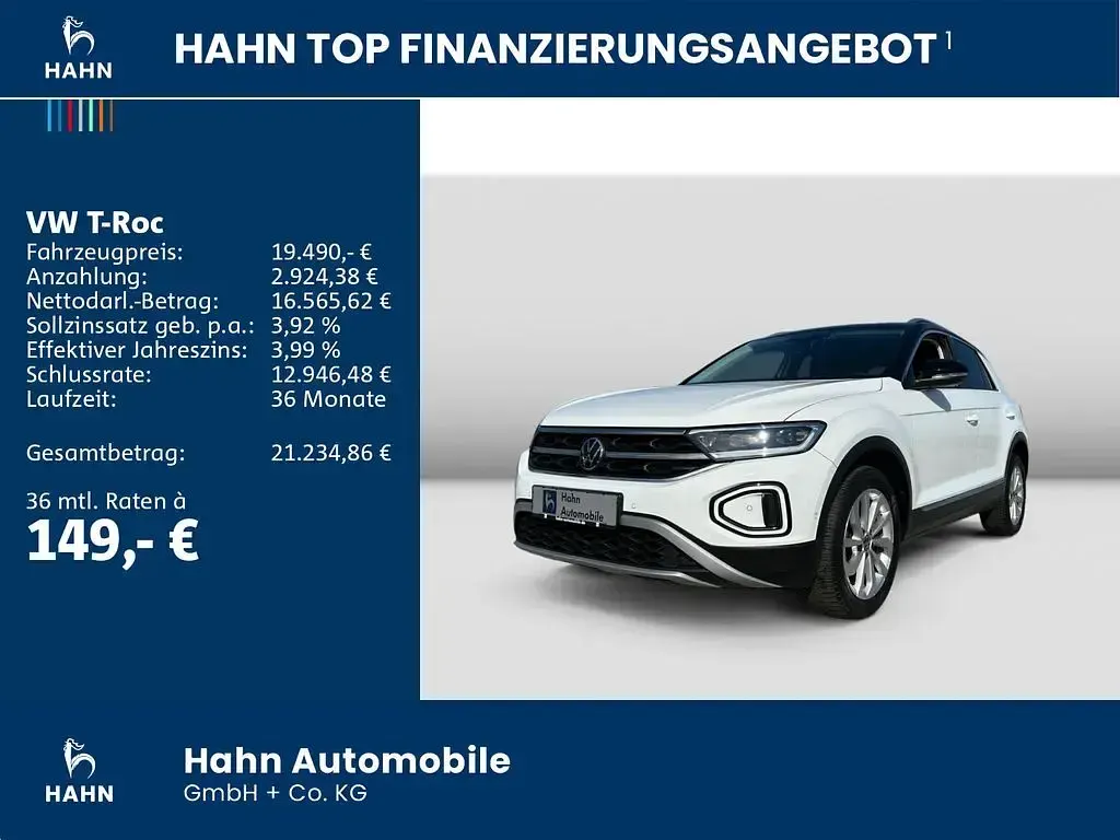 Gebraucht VW T-Roc Style 110 PS (80 kW) 2023 Weiß SUV