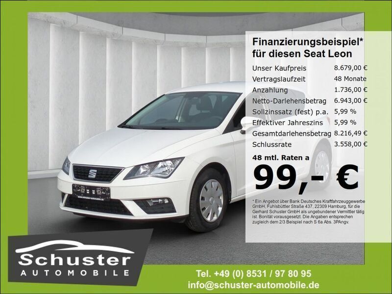 Weiss Gebraucht 2018 Seat Leon Limousine | 8.679 € (Guter Preis) - Bild 1/1