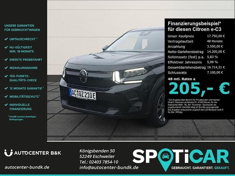 Schwarz Gebraucht 2025 Citroën e-C3 Limousine | 17.750 € (Superpreis) - Bild 1/4