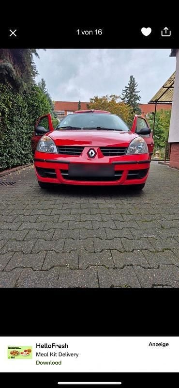 Gebraucht Renault Clio II 58 PS (42 kW) 2007 Rot Kleinwagen