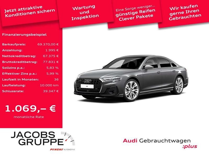 Daytonagrau perleffekt Gebraucht 2022 Audi A8 Ambiente Limousine | 69.370 € (Teuer) - Bild 1/4