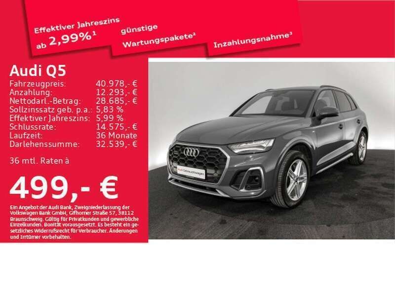 Gebraucht Audi Q5 S-Line 367 PS (269 kW) 2023 Distriktgrün metallic SUV