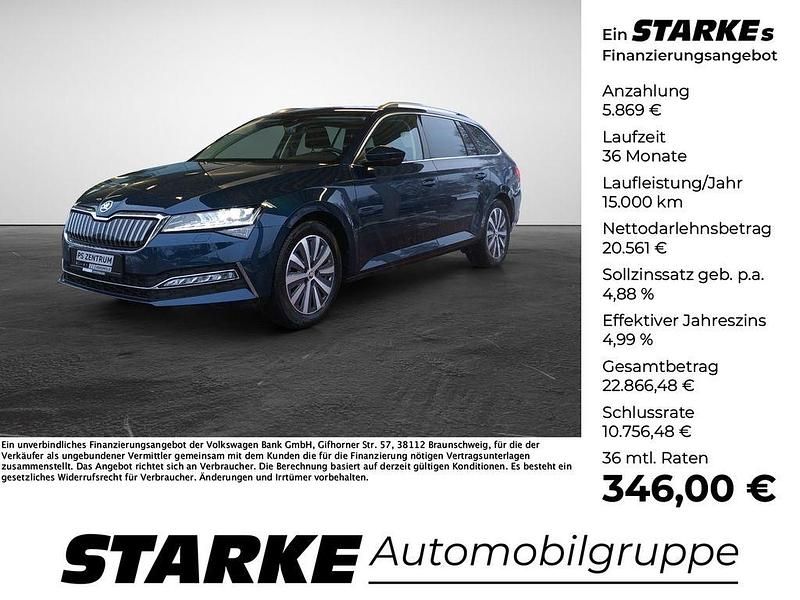 Gebraucht Skoda Superb Style 218 PS (160 kW) 2022 Blau (lavablau metallic) Kombi
