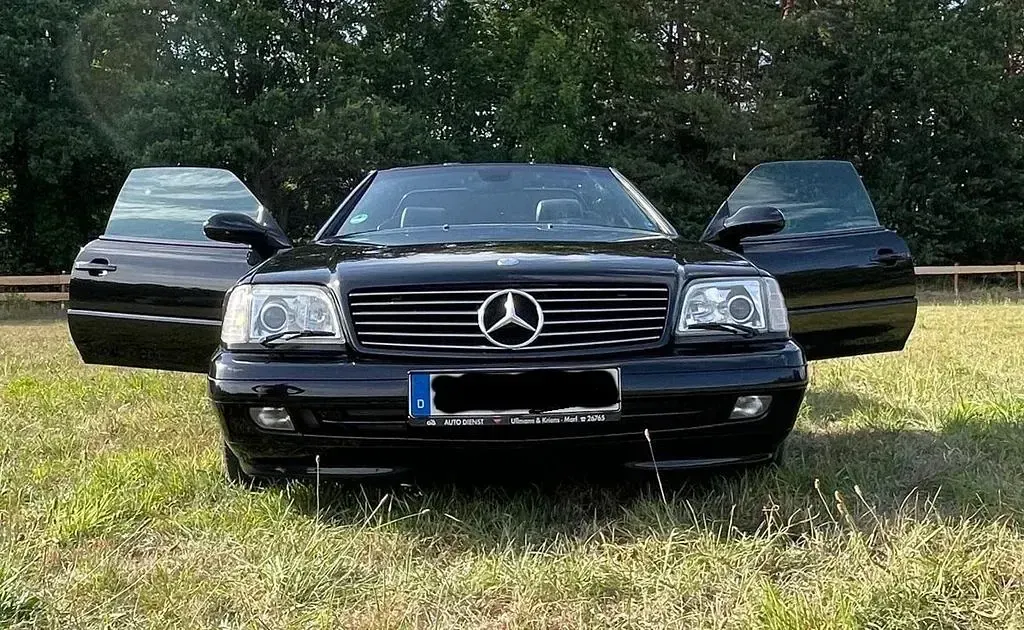 Gebraucht Mercedes SL320 224 PS (164 kW) 2001 Schwarz Cabrio