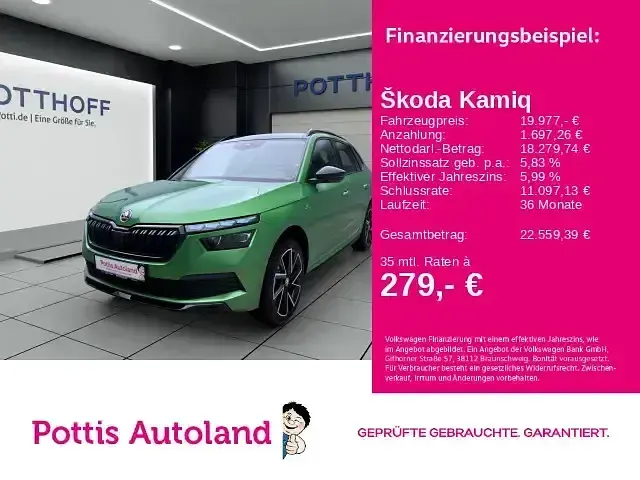 Gebraucht Skoda Kamiq Monte Carlo 116 PS (85 kW) 2021 SUV