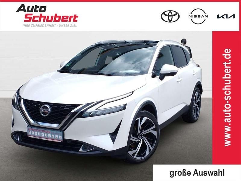 M) (weiss Gebraucht 2021 Nissan Qashqai Tekna+ SUV | 27.380 € (Fairer Preis) - Bild 1/2