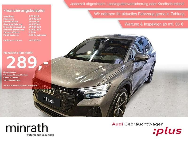 Grau Gebraucht 2023 Audi Q4 Sportback e-tron Sport SUV | 40.580 € (Teuer) - Bild 1/4