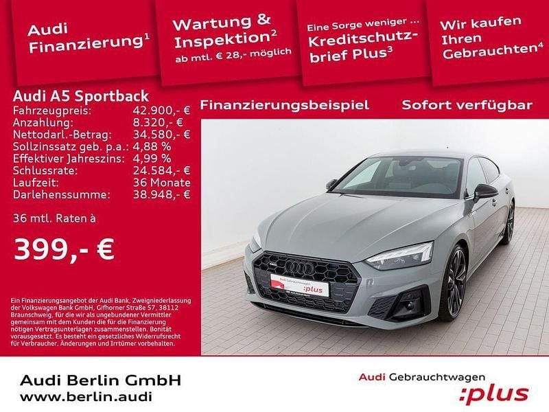 Quantumgrau Gebraucht 2022 Audi A5 Sportback Ambiente Limousine | 42.900 € (Teuer) - Bild 1/3