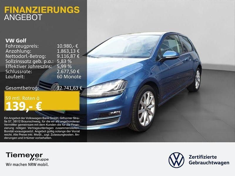Gebraucht VW Golf VII Highline 122 PS (89 kW) 2014 Blau Limousine