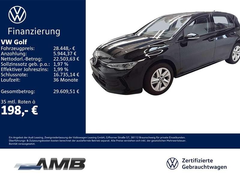 Grenadillschwarz metallic Gebraucht 2025 VW Golf VIII Life Limousine | 27.890 € (Fairer Preis) - Bild 1/3