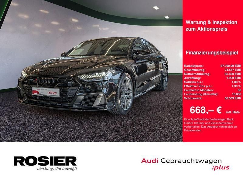 Schwarz / brillantschwarz Gebraucht 2024 Audi S7 Ambiente Kleinwagen | 67.390 € (Superpreis) - Bild 1/4