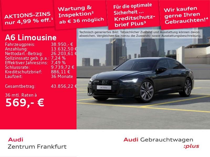 Schwarz Gebraucht 2022 Audi A6 Advanced Limousine | 38.950 € (Etwas zu teuer) - Bild 1/3