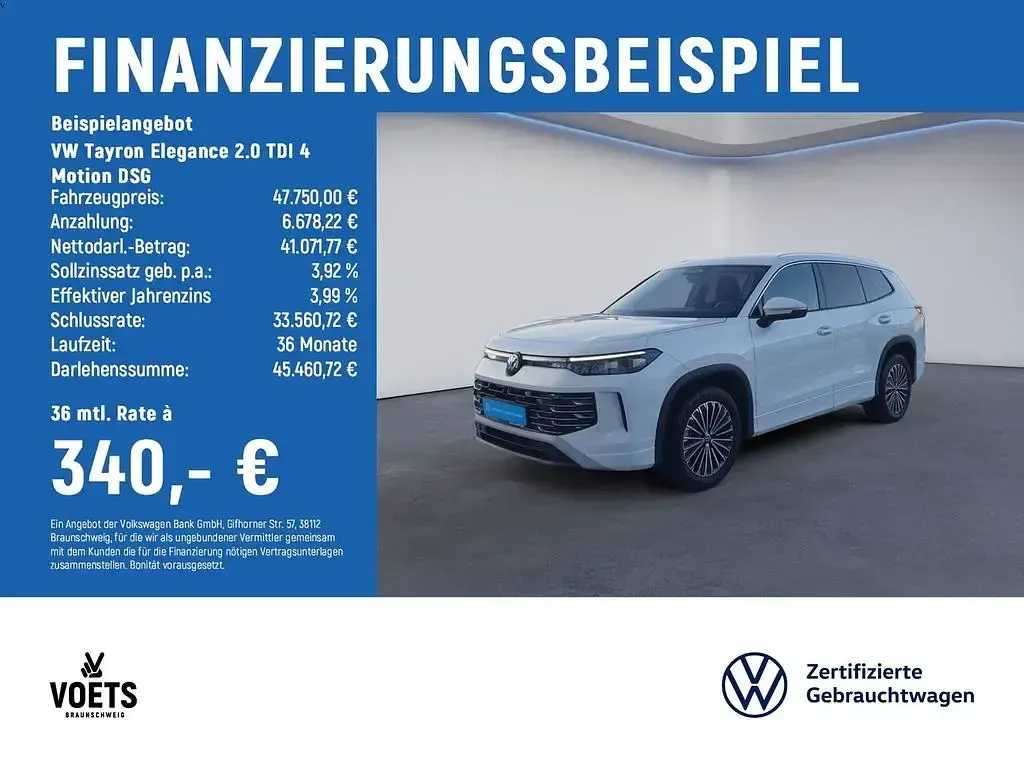 Gebraucht VW Tayron Elegance 193 PS (141 kW) 2025 Weiß SUV