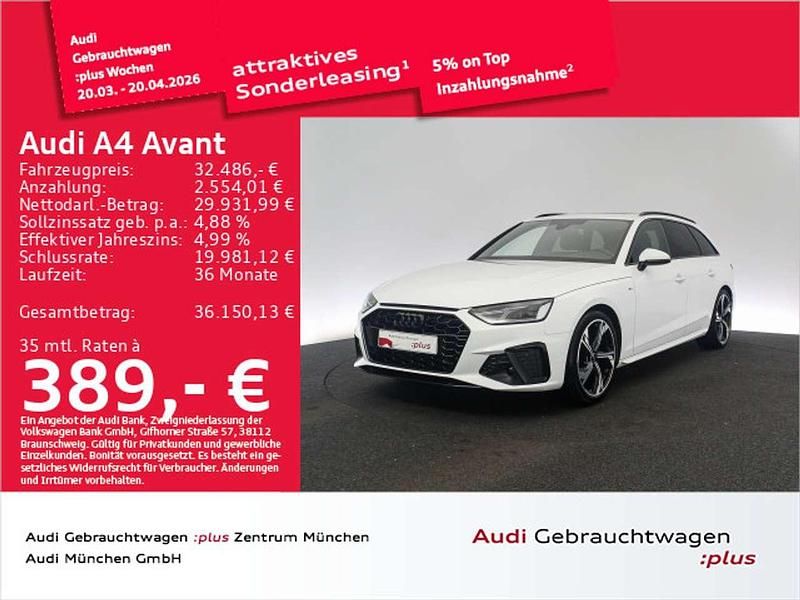 Gebraucht Audi A4 S-Line 150 PS (110 kW) 2023 Ibisweiß Kombi