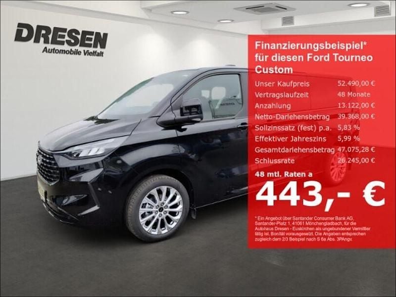 Schwarz Neu 2024 Ford Tourneo Custom Titanium Van / Kleinbus | 52.490 € (Fairer Preis) - Bild 1/4
