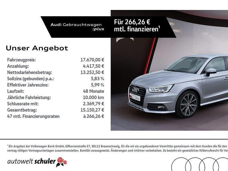 Florettsilber metallic Gebraucht 2015 Audi A1 Sportback Admired Kleinwagen | 16.790 € (Etwas zu teuer) - Bild 1/4