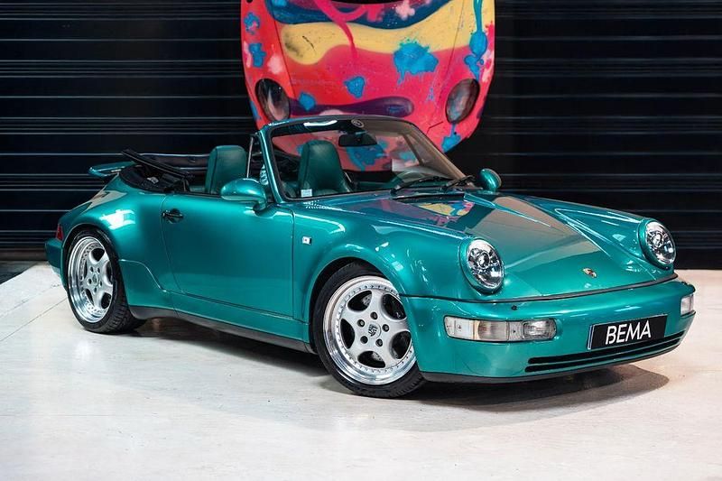 Grün Gebraucht 1992 Porsche 911 Carrera Cabriolet Cabrio | 129.980 € - Bild 1/4