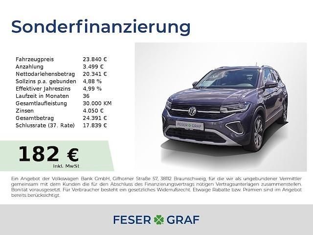 Rauchgrau metallic Gebraucht 2024 VW T-Cross Style SUV | 23.840 € (Fairer Preis) - Bild 1/1