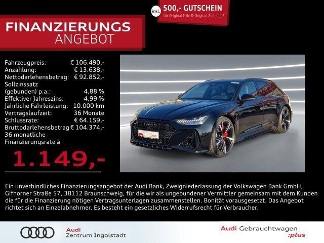Gebraucht 2022 Audi RS6 Ambiente Kombi | 106.489 € (Fairer Preis) - Bild 1/2