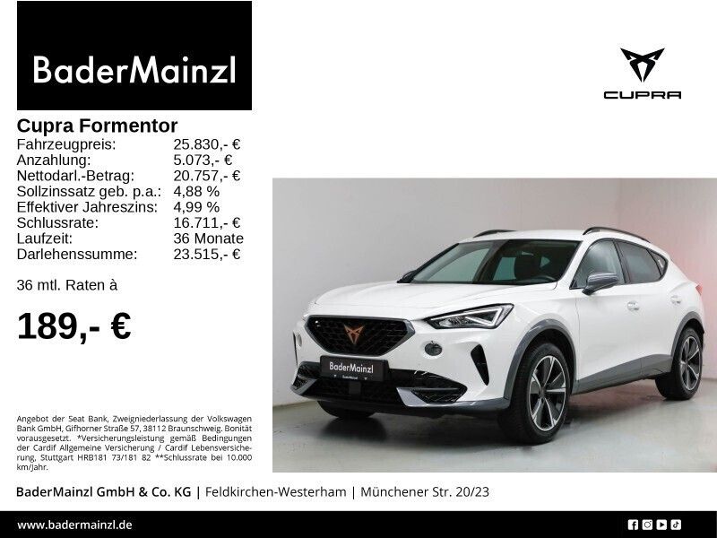 Weiß Gebraucht 2024 Cupra Formentor SUV | 25.460 € (Fairer Preis) - Bild 1/3