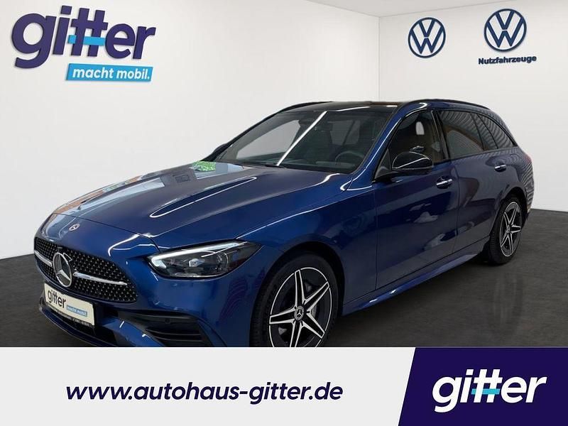 Blau Gebraucht 2024 Mercedes C300e AMG line Limousine | 42.649 € (Superpreis) - Bild 1/4