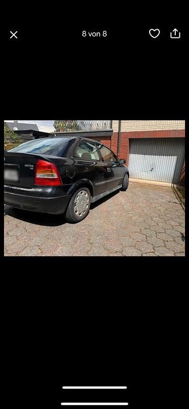 Gebraucht Opel Astra 77 PS (56 kW) 2002 Schwarz Kleinwagen
