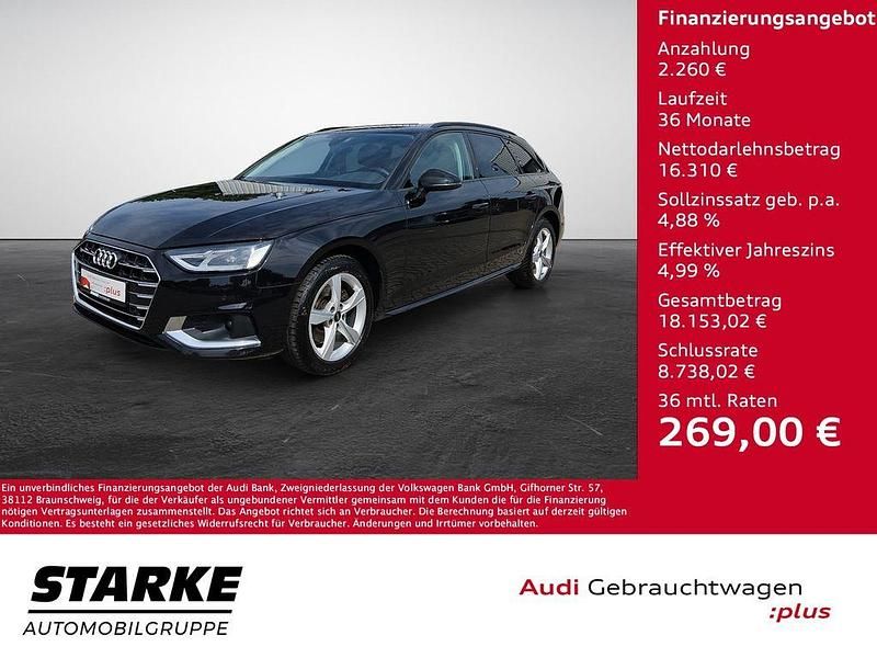 Mythosschwarz metallic Gebraucht 2022 Audi A4 Advanced Plus Kombi | 18.570 € (Fairer Preis) - Bild 1/4