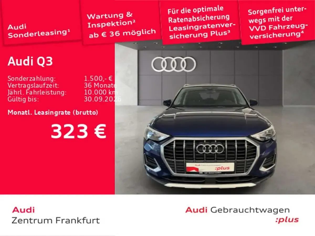 Gebraucht Audi Q3 Ambiente 150 PS (110 kW) 2025 Navarrablau metallic SUV